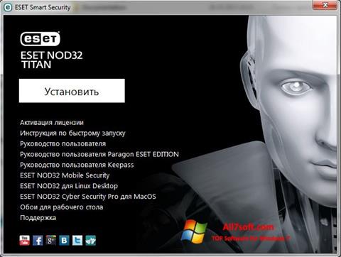 Posnetek zaslona ESET NOD32 Titan Windows 7