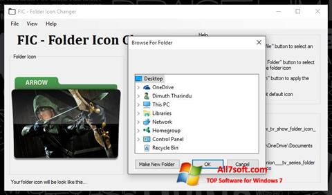 Posnetek zaslona Icon Changer Windows 7
