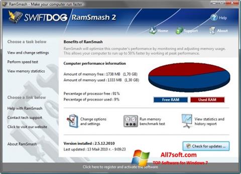 Posnetek zaslona RamSmash Windows 7