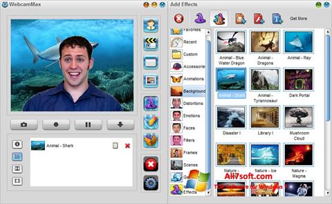 Posnetek zaslona WebcamMax Windows 7