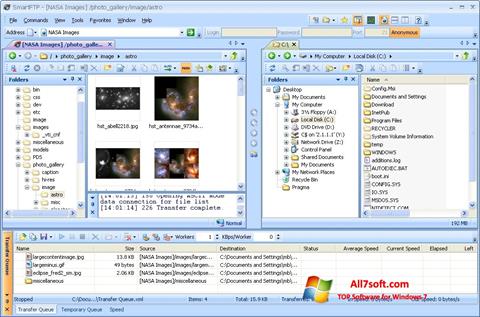 Posnetek zaslona SmartFTP Windows 7