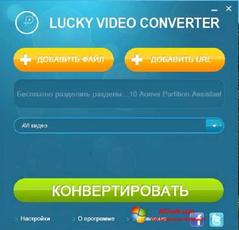 Posnetek zaslona Lucky Video Converter Windows 7