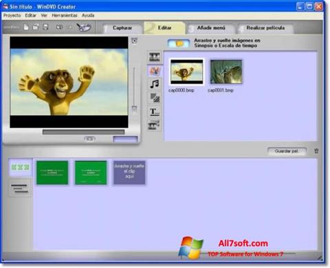 Posnetek zaslona WinDVD Creator Windows 7