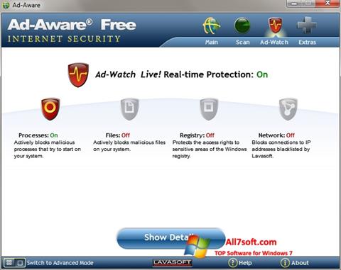 Posnetek zaslona Ad-Aware Windows 7