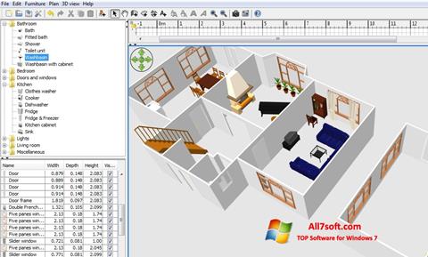 Posnetek zaslona FloorPlan 3D Windows 7