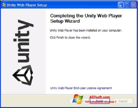 Posnetek zaslona Unity Web Player Windows 7