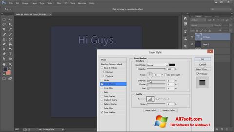 Posnetek zaslona Adobe Photoshop CC Windows 7