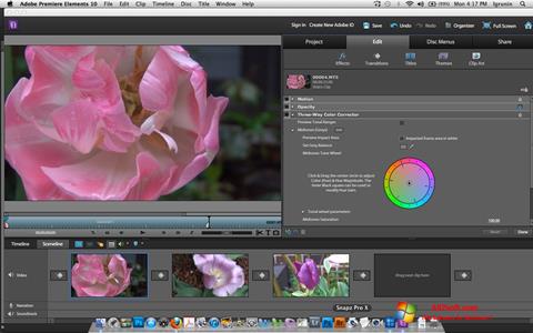 Posnetek zaslona Adobe Premiere Elements Windows 7