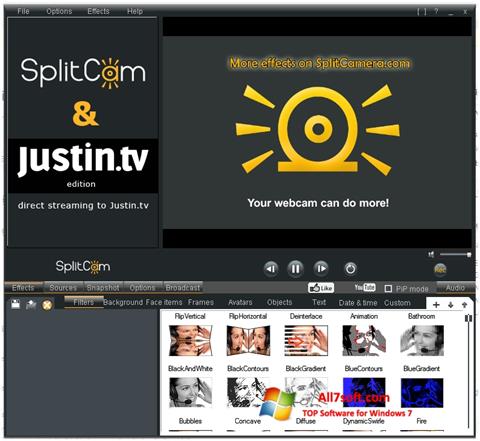 Posnetek zaslona SplitCam Windows 7