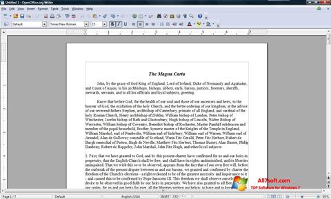 Posnetek zaslona OpenOffice Windows 7