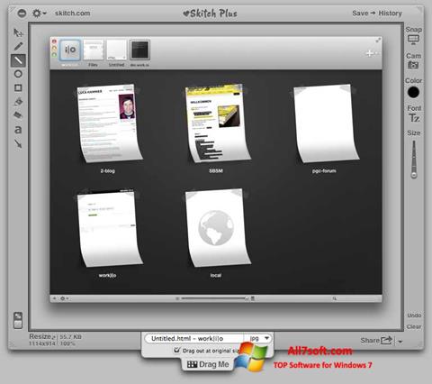 Posnetek zaslona Skitch Windows 7