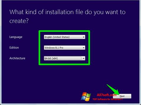 Posnetek zaslona Windows Bootable Image Creator Windows 7