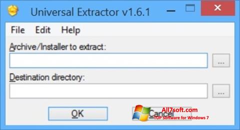 Posnetek zaslona Universal Extractor Windows 7