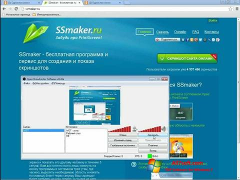 Posnetek zaslona SSmaker Windows 7