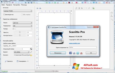 Posnetek zaslona Scanitto Pro Windows 7