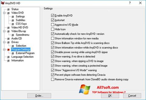Posnetek zaslona AnyDVD Windows 7