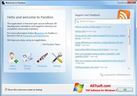 Posnetek zaslona Pandion Windows 7