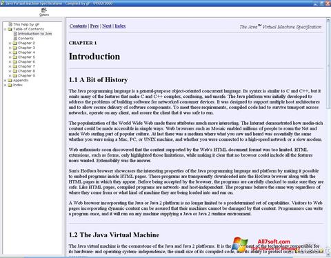 Posnetek zaslona Java Virtual Machine Windows 7