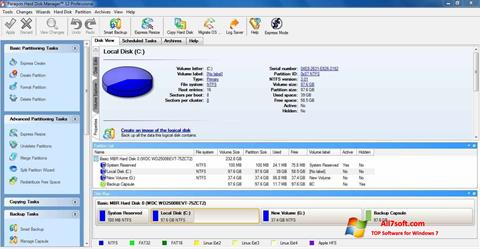 Posnetek zaslona Paragon Hard Disk Manager Windows 7