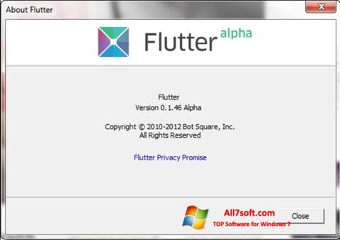 Posnetek zaslona Flutter Windows 7