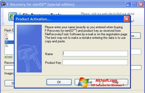 Posnetek zaslona F-Recovery SD Windows 7