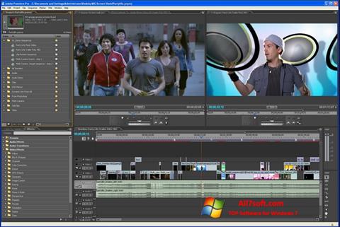 Posnetek zaslona Adobe Premiere Pro Windows 7