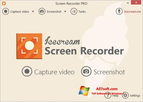 Posnetek zaslona Icecream Screen Recorder Windows 7