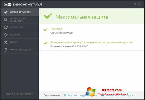 Posnetek zaslona ESET Endpoint Antivirus Windows 7