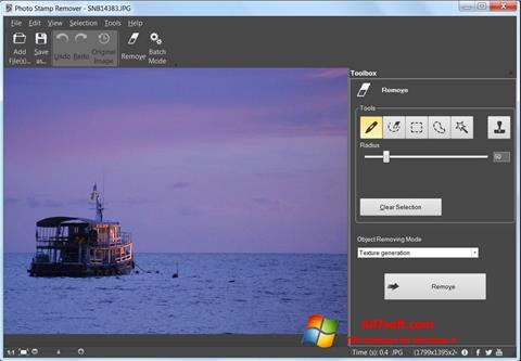 Posnetek zaslona Photo Stamp Remover Windows 7