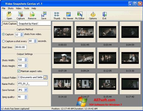Posnetek zaslona SnapShot Windows 7