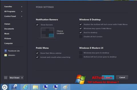 Posnetek zaslona Pokki Windows 7