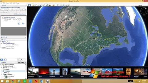 Posnetek zaslona Google Earth Windows 7