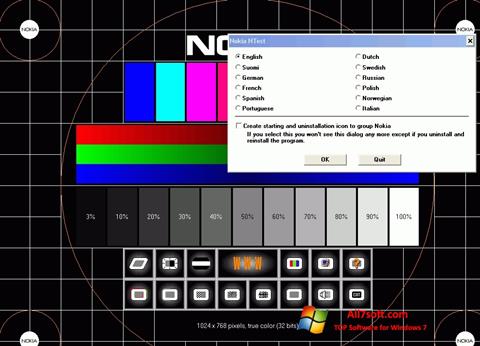 Posnetek zaslona Nokia Monitor Test Windows 7