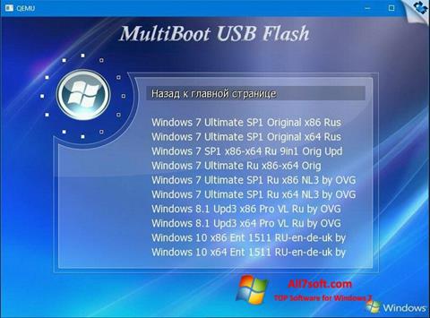 Posnetek zaslona MultiBoot USB Windows 7