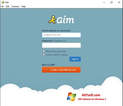Posnetek zaslona AOL Instant Messenger Windows 7