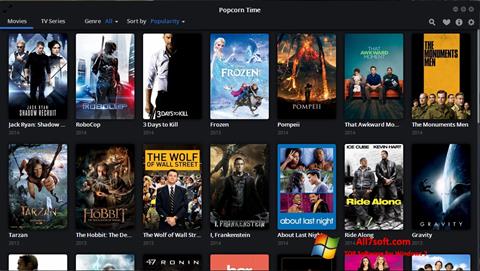 Posnetek zaslona Popcorn Time Windows 7