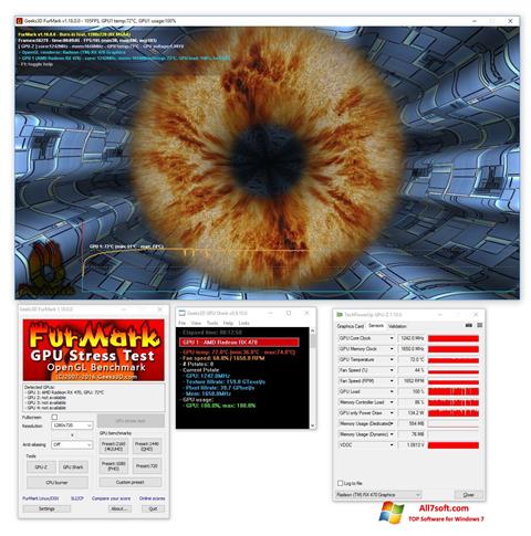Posnetek zaslona FurMark Windows 7