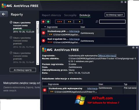 Posnetek zaslona AVG AntiVirus Free Windows 7