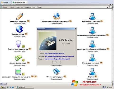 Posnetek zaslona AllSubmitter Windows 7