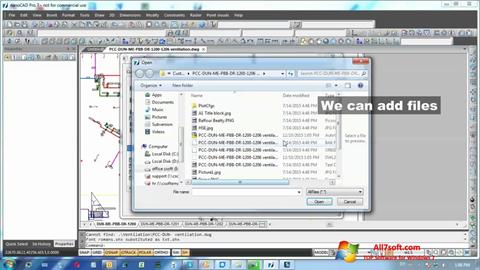 Posnetek zaslona nanoCAD Windows 7