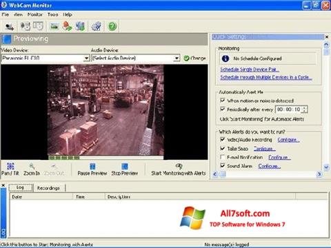 Posnetek zaslona WebCam Monitor Windows 7