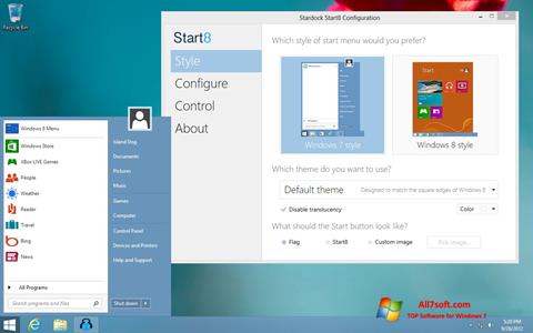 Posnetek zaslona Start8 Windows 7
