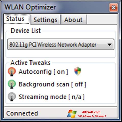 Posnetek zaslona WLAN Optimizer Windows 7