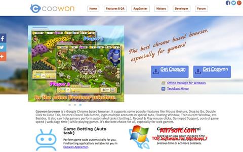 Posnetek zaslona Coowon Browser Windows 7