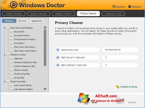 Posnetek zaslona Windows Doctor Windows 7