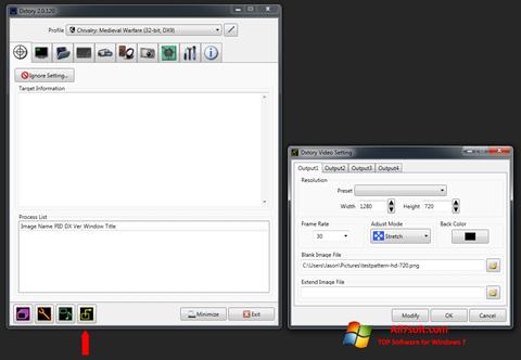Posnetek zaslona Dxtory Windows 7