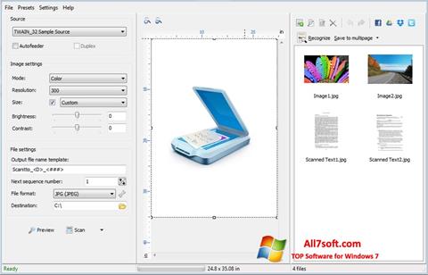 Posnetek zaslona WinScan2PDF Windows 7