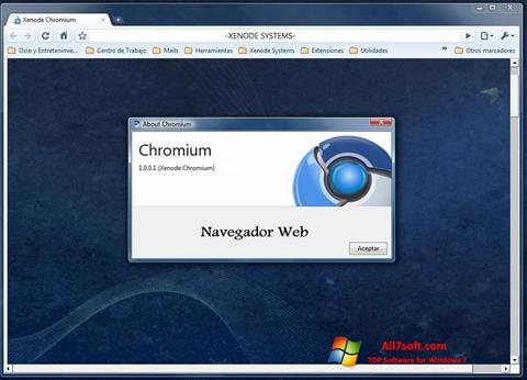 Posnetek zaslona Chromium Windows 7