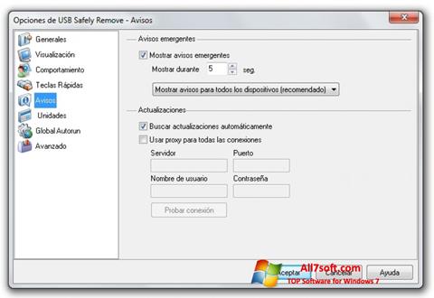 Posnetek zaslona USB Safely Remove Windows 7