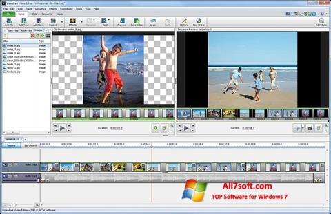 Posnetek zaslona VideoPad Video Editor Windows 7